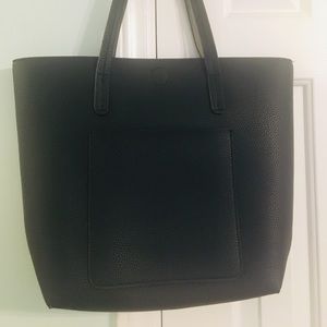 3 pieces medium black purse/ tote